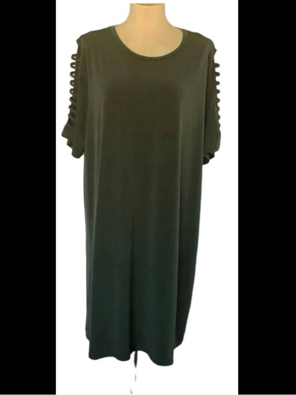 Michael Kors Olive Cutout Sleeve Dress - Classic Comfort